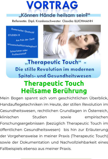 Bild Vortrag: Therapeutic Touch