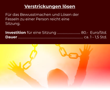 Preistafel Verstrickungen lösen